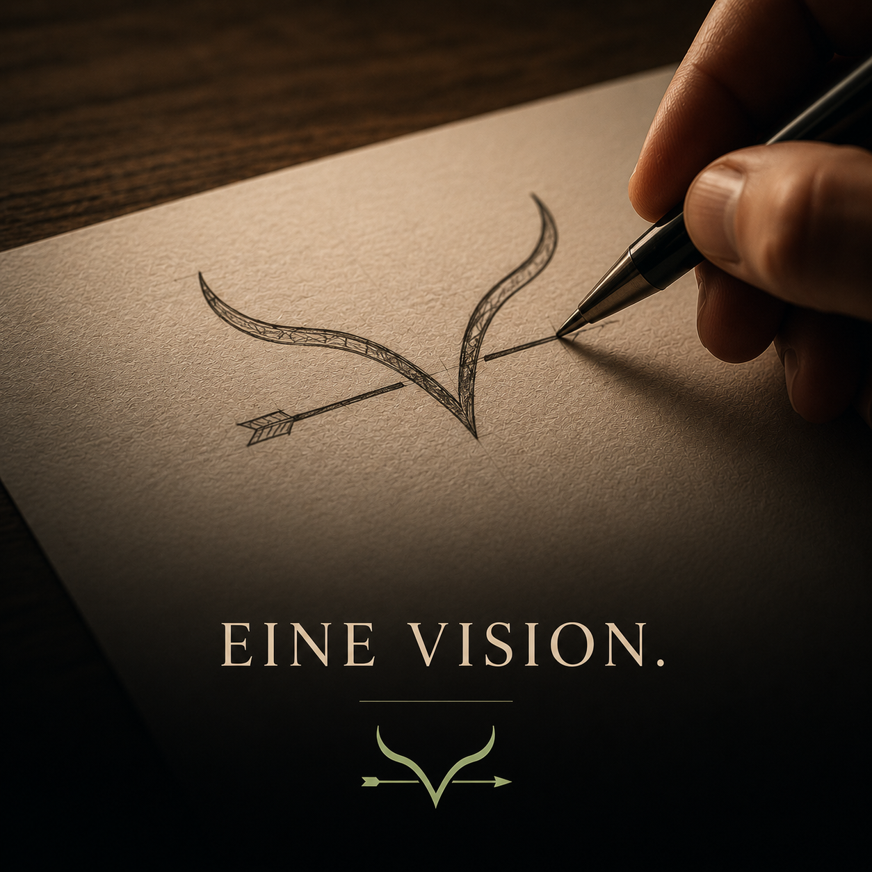 Erste zeichnerische Vision des CLEO Symbols